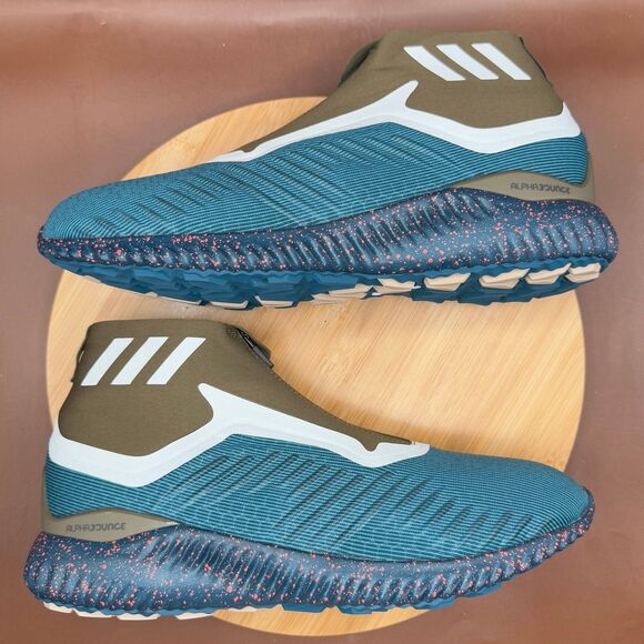 Adidas Alphabounce Mid Night Blue/Olive Khaki Men’s Sz 11.5 - Picture 3 of 9